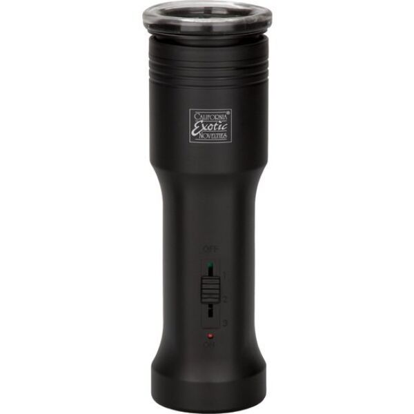 Sort masturbator CalExotics Optimum Power Ultimate Head Exciter med aftageligt hylster