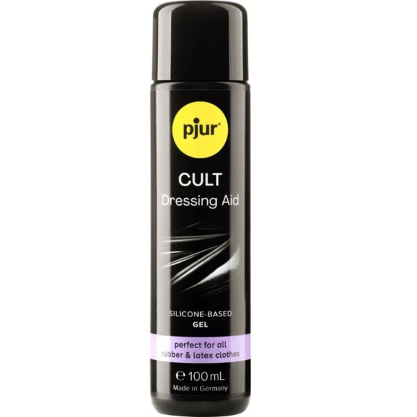 100 ml flaske pjur Cult Dressing Aid, silikonegel til påklædning af latextøj