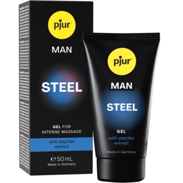 50 ml beholder med massagegelen Pjur Man Steel