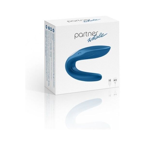 Parvibrator Satisfyer Partner Toy Whale i U-form, i blå farve