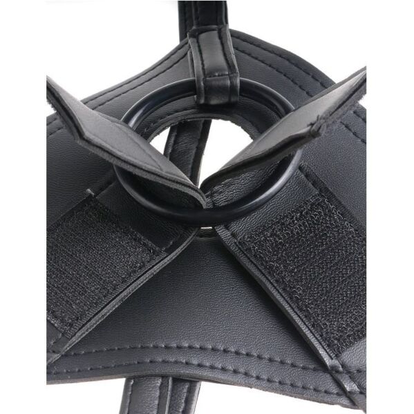 Strap-on med realistisk dildo, King Cock Strap-On Harness, med sugekop i bunden