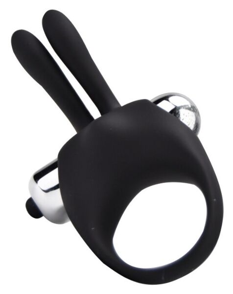 Vibrerende penisring Loving Joy Rabbit Cock Ring i silikone med kuglevibrator og kaninører