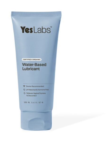 Beholder med 100 ml af glidecremen YES Labs Organic Water Based
