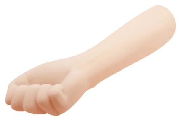 Dildo Party Up Tony med realistisk form som arm og knytnæve, i beige
