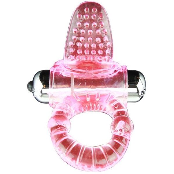 Vibrerende penisring Baile BI-014081 med klitorisstimulator og kuglevibrator