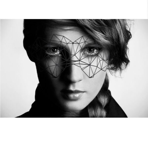 Sort vinylmaske Bijoux Indiscrets Mask, design Kristine