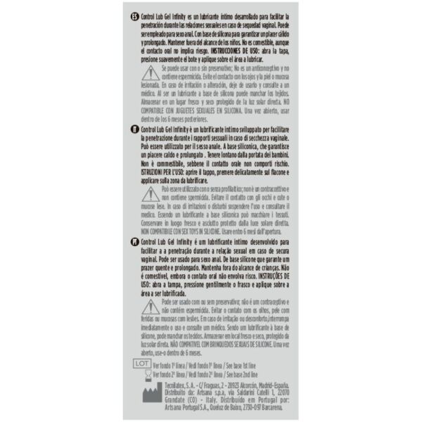 Control Lub Gel Infinity silikoneglidecreme 75 ml