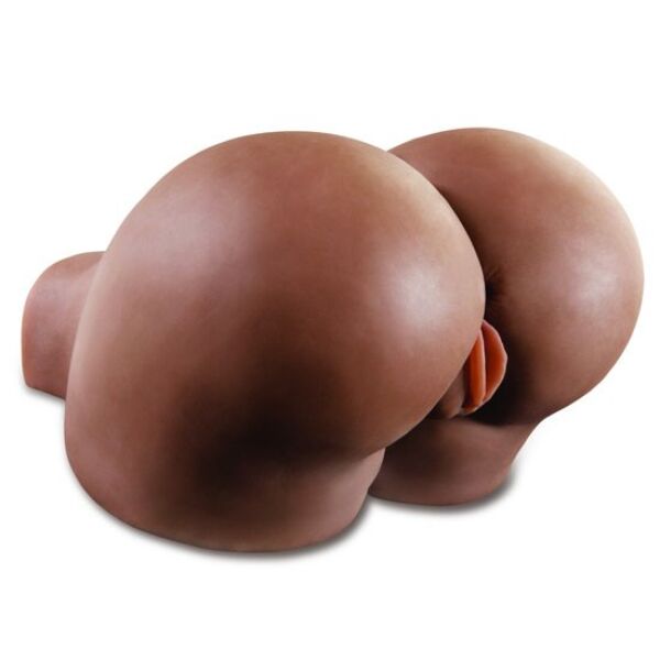 Torso-masturbator Pipedream Extreme Toyz Fuck Me Silly, mørk hudtone, med vagina og balder