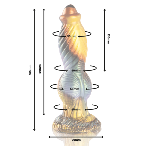 Vibrerende dildo EPIC Phoenix med fjernbetjening