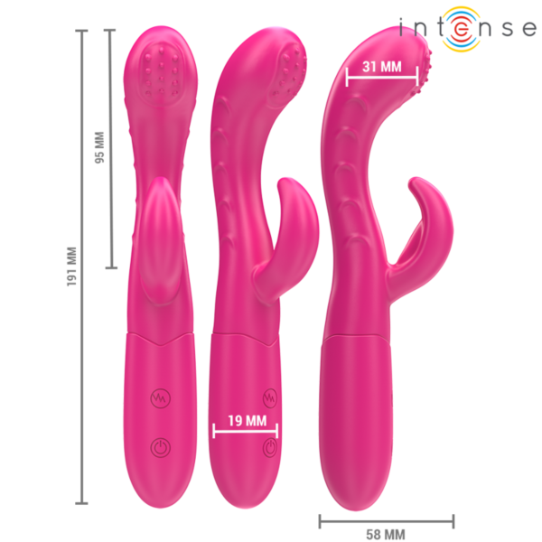 Pink vibrator Intense Amara med stimulerende tunge