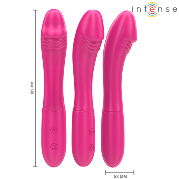 Pink vibrator Intense Belinda på 19 cm med fleksibelt skaft