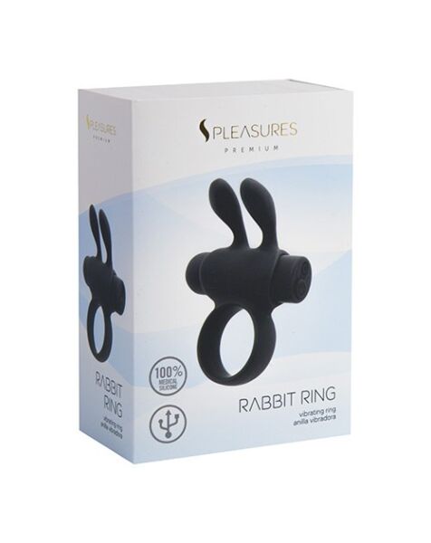 Vibrerende penisring S Pleasures Rabbit Ring Rechargeable med kugle