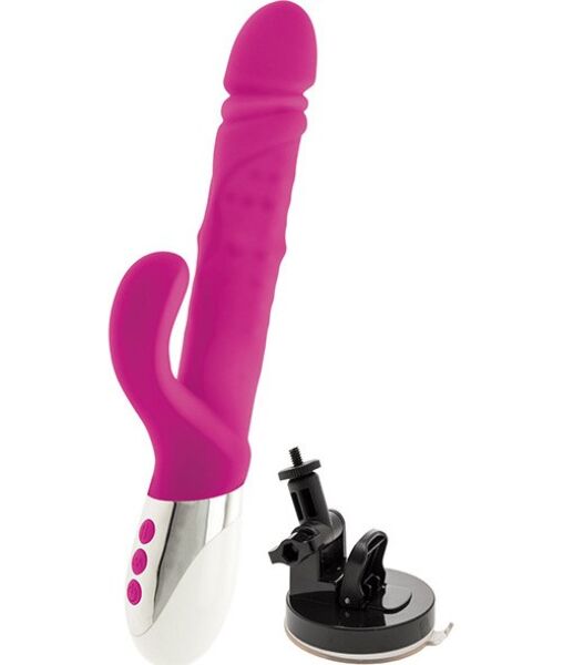 Rabbitvibrator S Pleasures Xtreme med sugekopstilbehør
