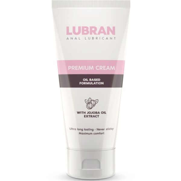 Oliebaseret glidecreme Lubran Oil Based på 50 ml, med jojoba og morgenfrue