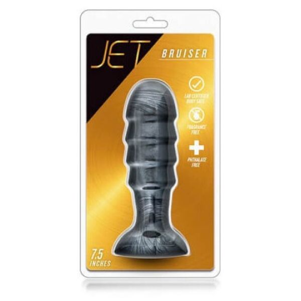 Buttplug Blush Novelties Jet Bruiser med riller og bund med sugekop