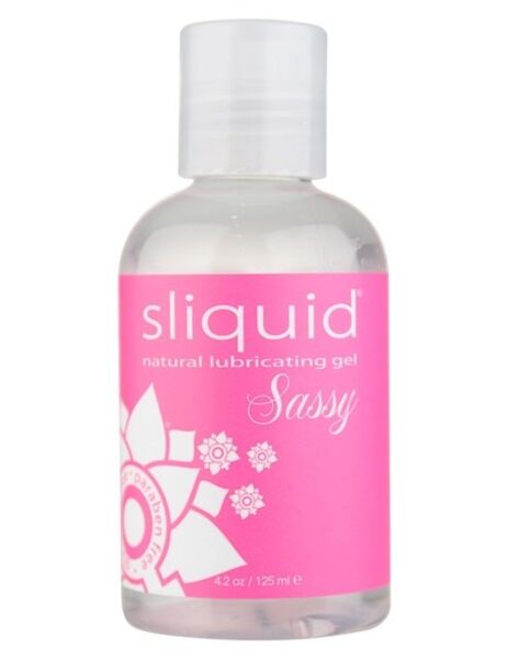 Flaske med analglidecreme Sliquid Naturals Sassy