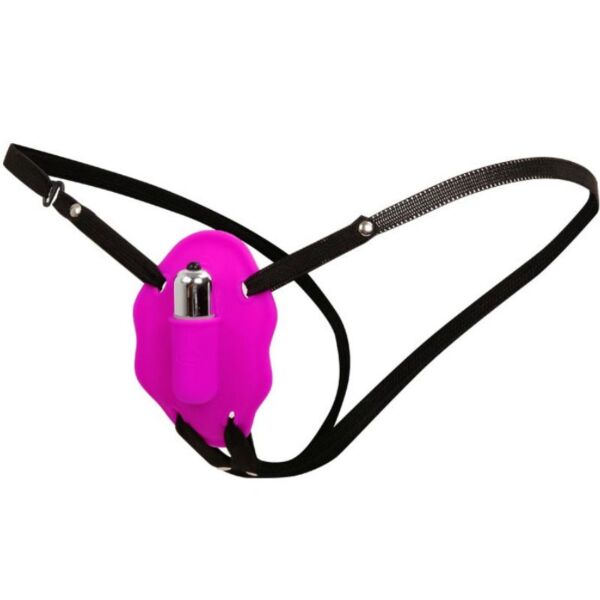 Strap-on med vibration Baile Love Rider, med silikonetrusse og kuglevibrator