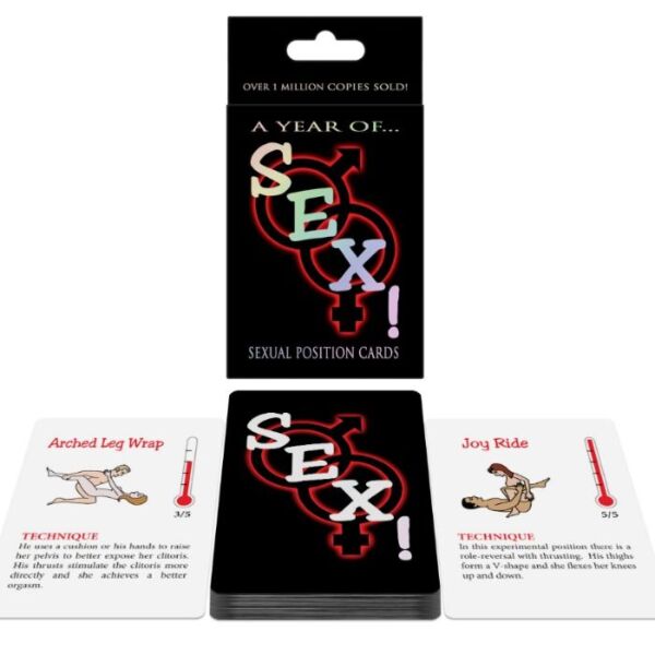 Kortspillet Kheper Games A Year of SEX! med Kama Sutra-stillinger