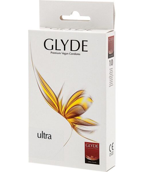 Æske med Glyde Ultra kondomer, 10 stk.