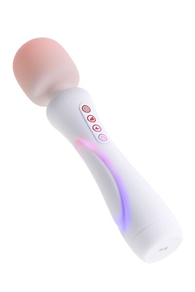 Wandvibrator Paradise Pleasure The Wand, hvid, med RGB-lys