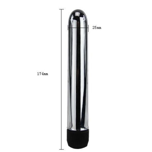 Klassisk vibrator Baile BW-006002 med metallisk finish