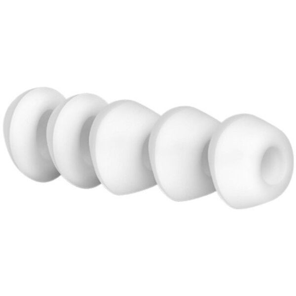 Satisfyer Pro 2 Caps, fem hvide hoveder i silikone