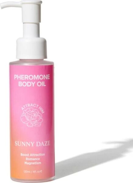 Kropsolie med feromoner Eye of Love Bloom på 120 ml, i duftene Lilac Dream og Sunny Daze
