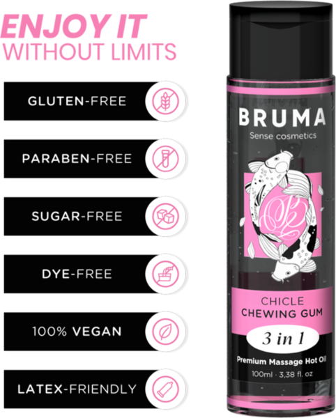 Massageolie med varmeeffekt Bruma, flaske med 100 ml