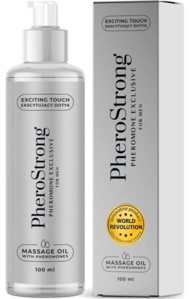 Massageolie med feromoner PheroStrong til mænd, 100 ml