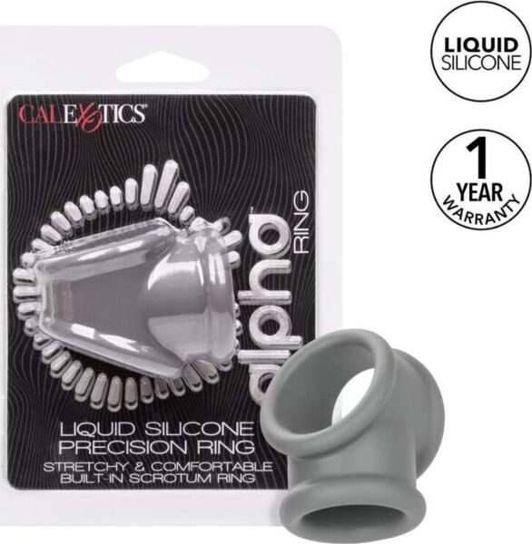 Penisring CalExotics Alpha Precision Ring i grå med de to ringe forbundet