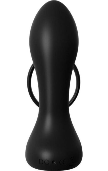 Vibrerende penisring med buttplug, Ass-Gasm Pro genopladelig fra Pipedream, i silikone