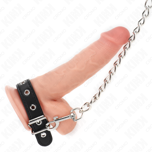 Penisring Kink Ring Power med justerbar rem og metalkæde