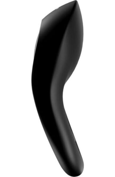 Sort vibrerende penisring Satisfyer Legendary Duo med de to ringe og stimulatoren foran