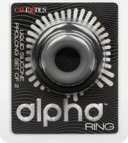 De to penisringe i silikone fra CalExotics Alpha Prolong Set of 2