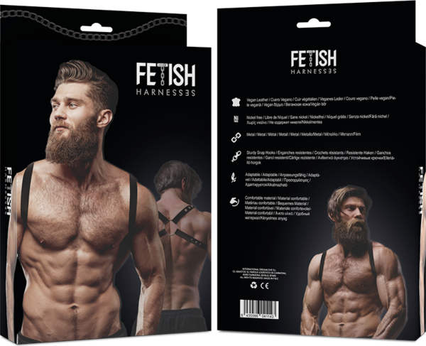 Brystsele Fetish Submissive Attitude med flere stropper over brystet og skuldrene