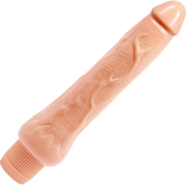 Realistisk vibrator Baile BW-001072R i hudfarve med årer og drejebund