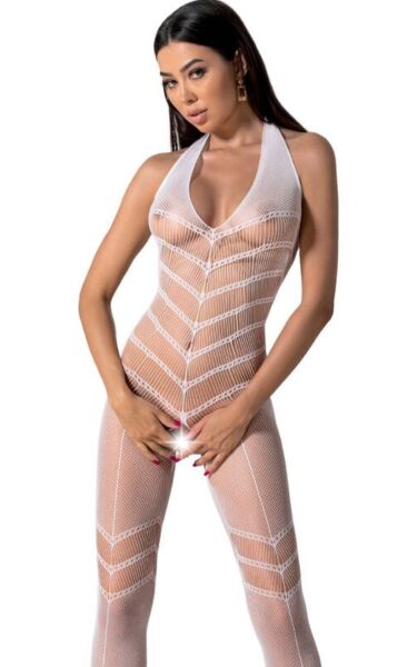 Bodystocking Passion BS100 i net med blonder