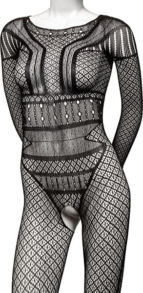 CalExotics Scandal Lace Body Suit i blonde fra top til tå med åbent skridt