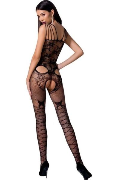 Bodystocking Passion BS076 i net med blonder og transparente felter