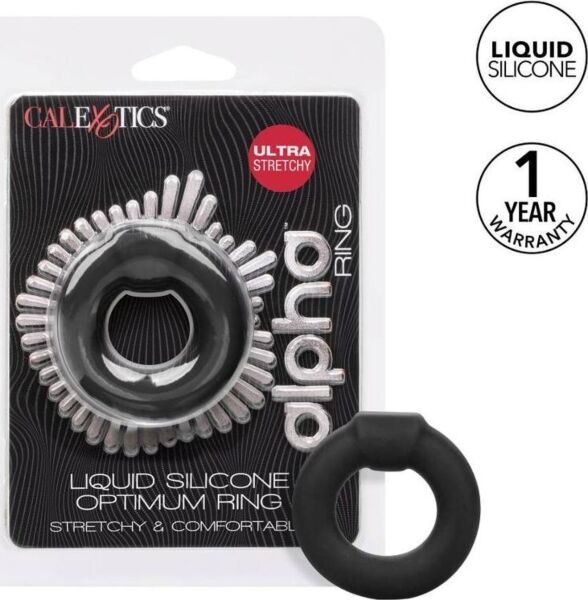 Penisring CalExotics Alpha Optimum Ring i sort silikone