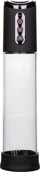 Penispumpe CalExotics Peak Rechargeable Pump med sort controller og gennemsigtig cylinder