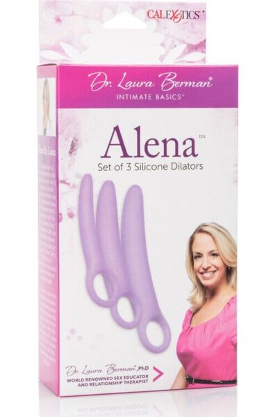 Sæt med tre dilatatorer fra Calexotics Alena i lilla silikone, fra mindste til største størrelse
