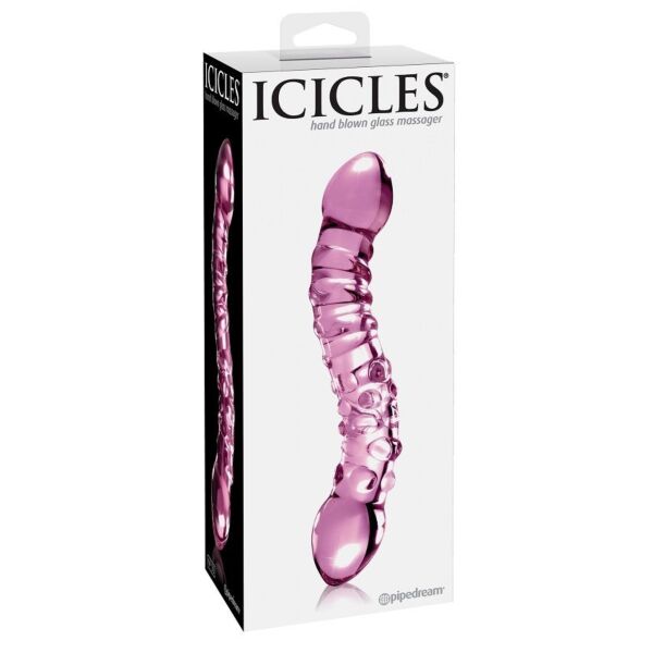 Glasdildo Pipedream Icicles N. 55 med to ender