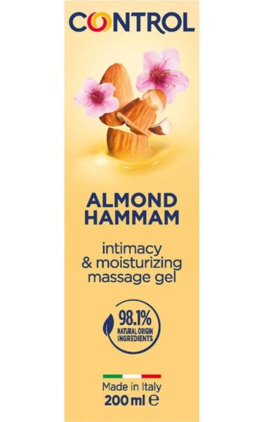 Massagegel Control 3 i 1 på 200 ml med låg med massagekugler