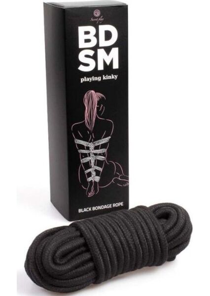 Sort bondagereb fra Secret Play på 10 meter, fra BDSM Collection