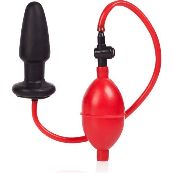 Sort CalExotics Colt Expandable Butt Plug med sugekopbund, slange og håndpumpe