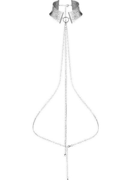 Halsbånd i metalnet Bijoux Indiscrets Désir Métallique med kædebælte