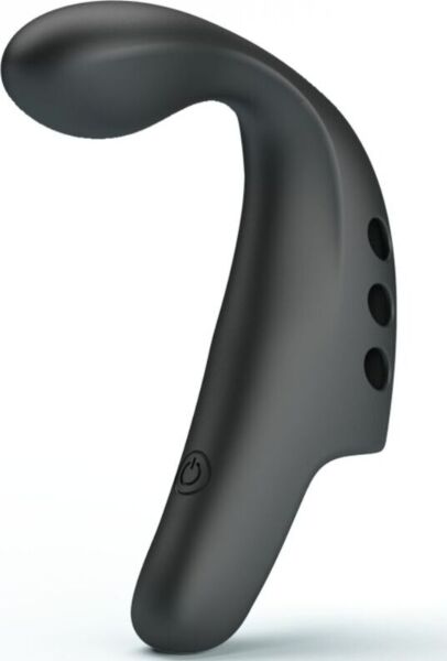 Sort fingervibrator Pretty Love BI-210298 med elastiske stropper