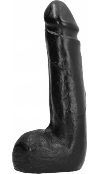 Sort Dildo All Black 20 cm med halvrealistisk udseende