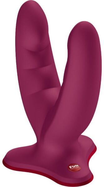Dobbelt dildo Fun Factory Ryde med to riflede arme og sugekop som base